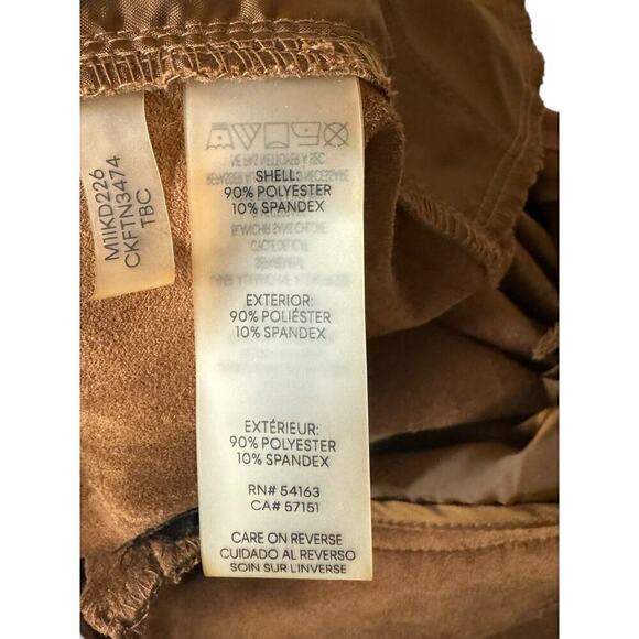 Calvin Klein Pants Women's 16 Camel Faux Suede High Rise Ankle Cropped - Picture 8 of 9